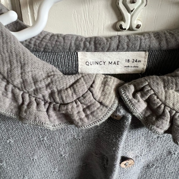 Quincy Mae Dusty Blue Sweater - Picture 2 of 4